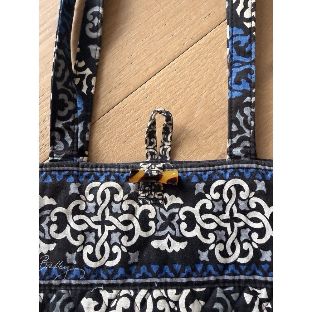 Vere Bradley Canterberry Cobalt Toggle Tote Shoulder Bag Purse - Picture 2 of 11